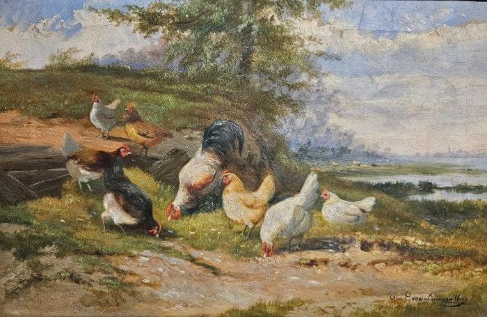 Jef Louis van Leemputten (1867-1948) - Sunny Strollers, Antiek en Kunst, Kunst | Schilderijen | Klassiek