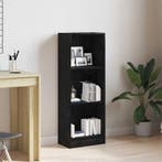 vidaXL Boekenkast Zwart Eiken 40x24x109 cm Engineered Wood, Huis en Inrichting, Kasten | Boekenkasten, Verzenden, Nieuw, Overige houtsoorten