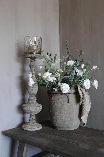 Brynxz stenen pot Rustic 2 ears rope 32 x 30 cm, Huis en Inrichting, Woonaccessoires | Vazen, Ophalen of Verzenden, Nieuw