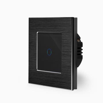 TOUCH SCHAKELAAR | ALUMINIUM | ZWART | ENKELVOUDIG, Ophalen of Verzenden, Nieuw, Schakelaar