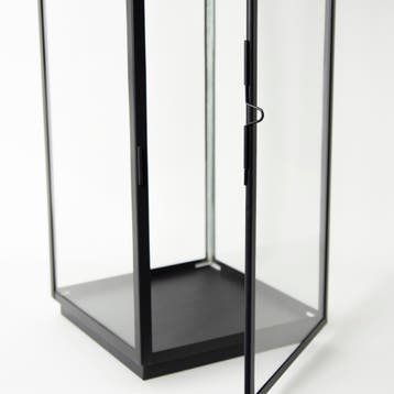 Set van 2 Michigan Windlicht Zwart Small Tuinaccessoires, Verzenden, Nieuw, Modern