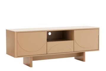 TV-meubel SAVOY 150cm 3D naturel met travertijnmarmeren, Ophalen of Verzenden, Nieuw