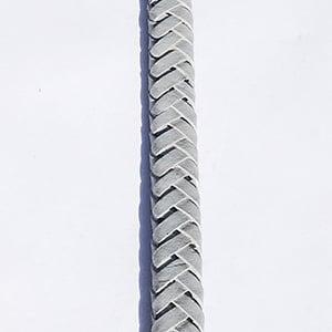 1 x DQ leer plat gevlochten 10 x 6 mm Vintage Grey 100-11..., Ophalen of Verzenden, Nieuw, Draad