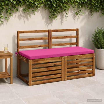 vidaXL Bankkussen SOEST 100% Polyester Roze 110 x 50 x 5 cm, Verzenden, Nieuw, Roze