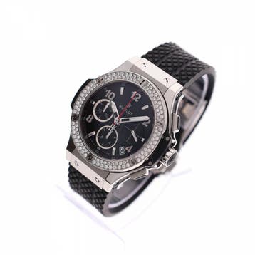 Hublot Big Bang Diamonds 41mm 314.SX.130.RX.114; Automati..., Overige merken, Polshorloge, Kunststof, Ophalen of Verzenden