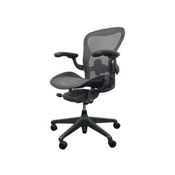 Herman Miller Aeron Remastered maat B grafiet refurbished, Ophalen, Nieuw, Grijs, Bureaustoel