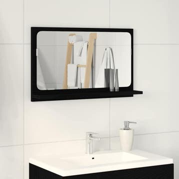 vidaXL Spiegelplank Zwart Eiken 60 x 10,5 x 37 cm Bewerkt, Verzenden, Nieuw