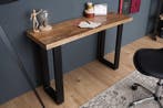 Design consoletafel IRON CRAFT 115cm mangohout ijzeren, Ophalen of Verzenden, Nieuw