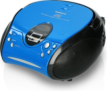 Draagbare Radio CD speler - FM Radio - Blauw - SCD-24 - Lenc, Audio, Tv en Foto, Verzenden, Zo goed als nieuw