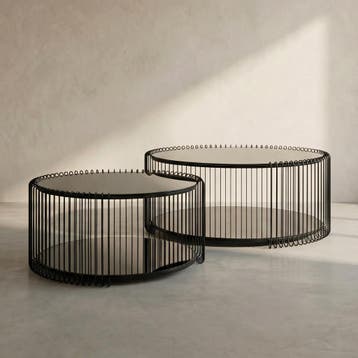 *WOONWINKEL* Kare Design Wire Double Ronde Salontafel Set Me, Huis en Inrichting, Tafels | Salontafels, Verzenden, Nieuw