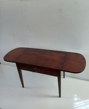Bijzettafel - Mahonie - Hangoortafel - Jaren 50