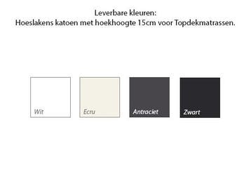 Jersey Topper hoeslaken, Verzenden, Nieuw, Wit, Overige typen