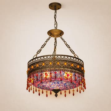 Handgemaakte Turkse Mozaïek Hanglamp - Vintage Marokkaanse K, Verzenden, Nieuw