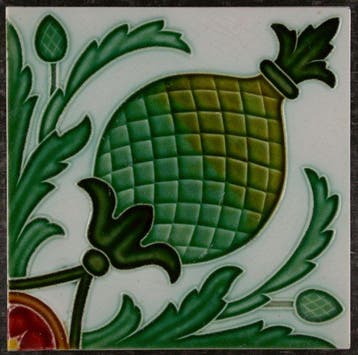 Jugendstil Tegel - La Ceramique Poulet, Forges/Chimay - Art