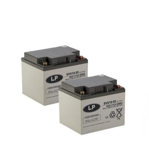 Landport (LP) 2x EVX12-53 AGM / GEL / Carbon accus 12 volt, Caravans en Kamperen, Caravan accessoires, Nieuw, Ophalen of Verzenden