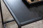 Design bijzettafels set van 2 SLIM LINE 50cm zwart essen, Ophalen of Verzenden, Nieuw