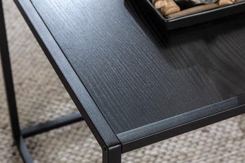 Design bijzettafels set van 2 SLIM LINE 50cm zwart essen, Ophalen of Verzenden, Nieuw