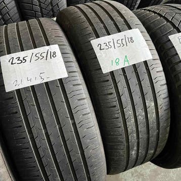 2 x Continental EcoContact 6 235-55-18 Zomerbanden 4,5mm, 18 inch, Gebruikt, Ophalen of Verzenden, 235 mm