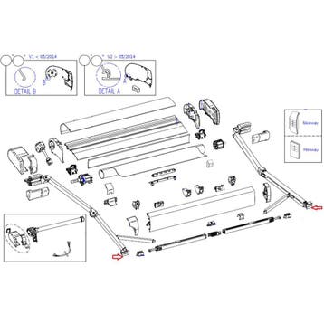 Thule 9200 Bevestingset Knikarmen Lead Rail, Ophalen of Verzenden, Nieuw, Thule
