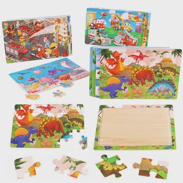 Houten 3D Montessori Puzzel - 30 Delen met Vrolijke Dieren -, Verzenden, Nieuw