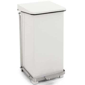 Pedaalemmer | Staal | Wit | 45L | Klapdeksel |  HACCP |, Verzenden, Nieuw in verpakking