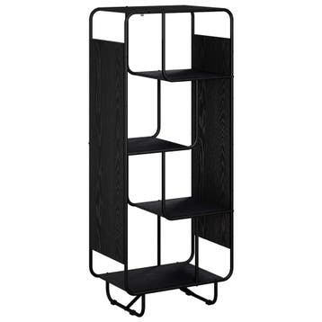 vidaXL buffetkast Zwart eiken 60 x 37,5 x 144 cm Bewerkt, Huis en Inrichting, Kasten | Buffetkasten, Minder dan 50 cm, Verzenden