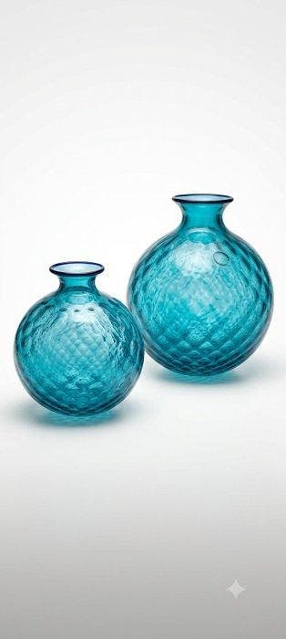Venini - Eenbloemige vaas (2) - Balloton - Muranoglas -