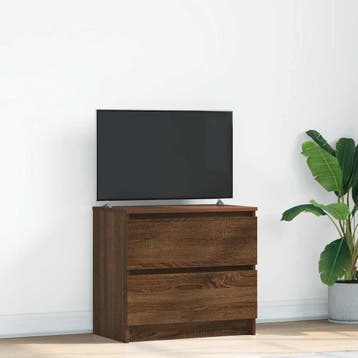 vidaXL Tv-meubel 60x35x54 cm bewerkt hout bruin eikenkleur, Huis en Inrichting, Minder dan 50 cm, Verzenden, Nieuw, Minder dan 100 cm