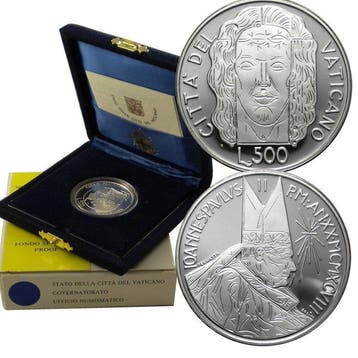 Vaticaan. 500 Lire 1998 MCMXCVIII Ostensione della Sacra