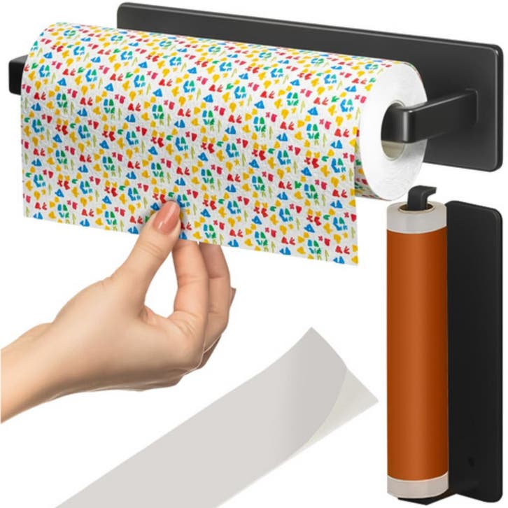 Ruhhy Keukenrolhouder met plakstrip – zonder boren te mon., Huis en Inrichting, Badkamer | Badtextiel en Accessoires, Nieuw, Ophalen of Verzenden