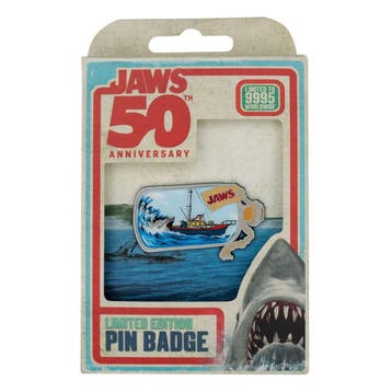 Jaws Pin Badge 50th Anniversary Ship in Bottle, Ophalen of Verzenden, Nieuw