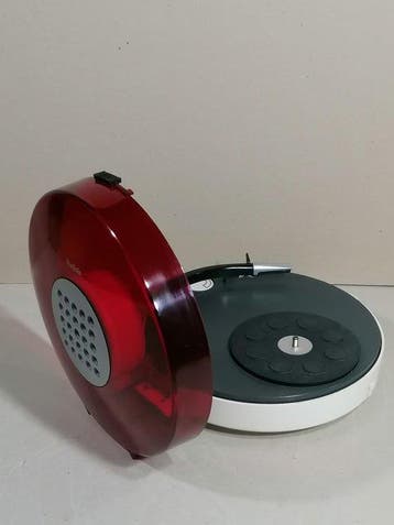 Radiola Philips - CURLING POMPON space age Platenspeler, Nieuw