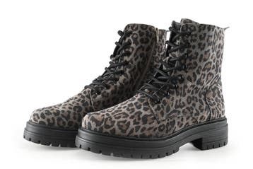Shoecolate Veterboots in maat 39 Grijs, Shoecolate, Verzenden, Overige typen, Zo goed als nieuw