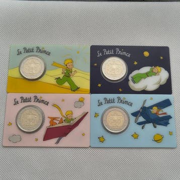 Frankrijk. 2 Euro 2026 Le Petit Prince (4 coincards)