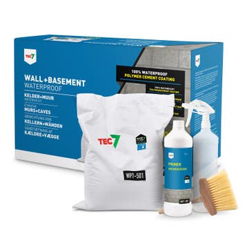 Tec7 wp7 501 kelder en muur waterdicht set 10 kg 1 l, Verzenden, Nieuw