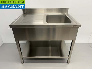 HCB RVS Spoeltafel spoelbak 100 x 70 cm Horeca, Ophalen of Verzenden, Nieuw zonder verpakking