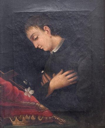 Italiaanse school (XIX) - Giovane santo in preghiera con