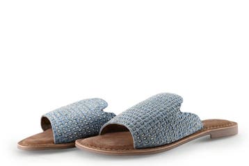 Lazamani Slippers in maat 40 Blauw, Kleding | Dames, Schoenen, Slippers, Lazamani, Zo goed als nieuw, Verzenden