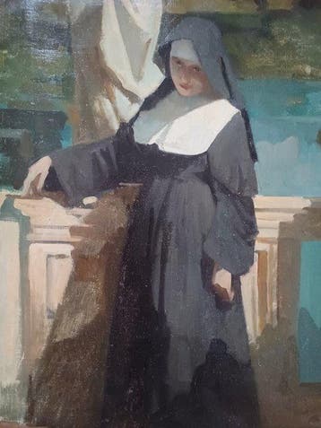 Attribuito a Odoardo Borrani (1833-1905) - La suora nel