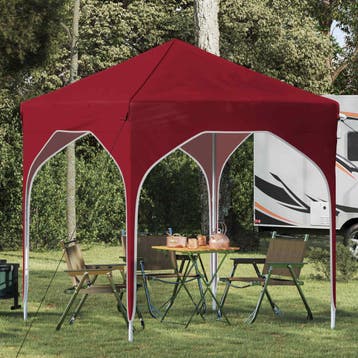 vidaXL Pop-up partytent 194 x 194 x 245 cm Bordeauxrood, Verzenden, Nieuw, Partytent