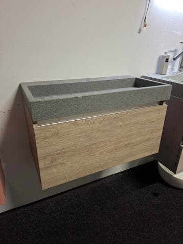 Showroommodel Assentie badmeubel Grijs Eiken, Nieuw