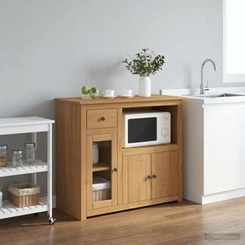 vidaXL Magnetron Dressoir PANAMA Honing Wax 99.5 x 44 x 86.5, Verzenden, Nieuw, Bruin