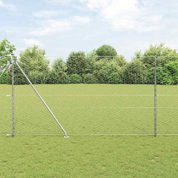 vidaXL Gecombineerd draadhek met spikes 25 x 1,6 m (B x H), Verzenden, Nieuw, IJzer