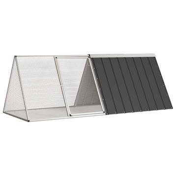 vidaXL Konijnenhok 201,5x80,5x71 cm gegalvaniseerd staal, Dieren en Toebehoren, Verzenden, Nieuw