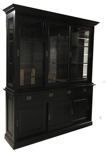 Buffetkast zwart – zwart Jubbega 180cm, Ophalen of Verzenden, Nieuw