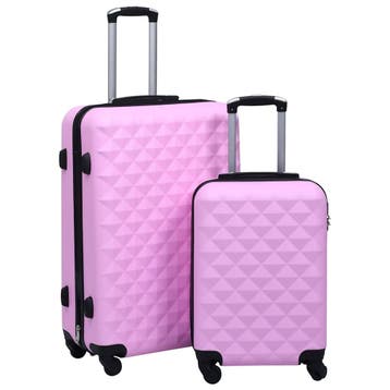 vidaXL 2-delige Harde kofferset ABS roze, Sieraden, Tassen en Uiterlijk, Verzenden, Nieuw