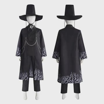 Jinu Cosplay Kostuum Set - Zwart Pak Outfit met Hoed, Riem e, Kleding | Heren, Verzenden, Nieuw