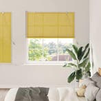 vidaXL Rolgordijn met gordijnen Geel 150 x 160 cm Bamboe, Verzenden, Nieuw