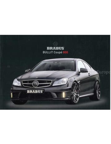 2012 BRABUS BULLIT COUPE 800 BROCHURE DUITS | ENGELS, Nieuw, Author