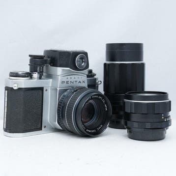 Pentax SV chrome + SMC Takumar 1,8/55mm + Super-Multi-Coated, Nieuw